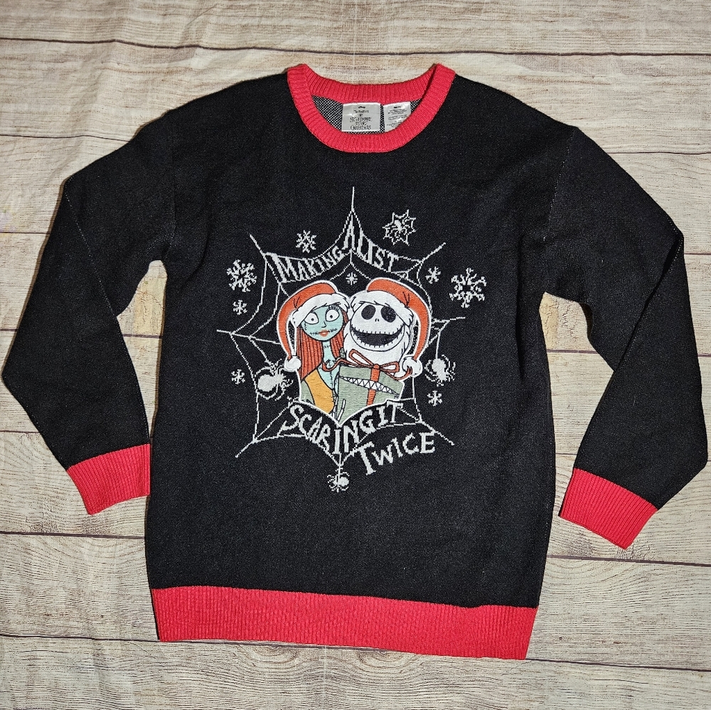 Disney Nightmare Before Christmas Jack and sally santa sweater